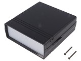 Carcasă ABS Neagră cu Panou 129x134x47mm