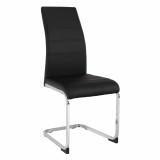 Cumpara ieftin Scaun dining negru crom Vatena 42x56x99 cm