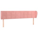 Cumpara ieftin Tablie de pat cu aripioare roz 183x23x78/88 cm catifea
