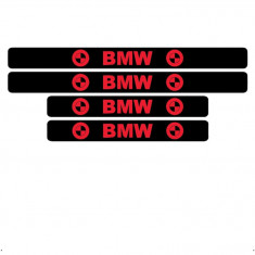 Set 4 protectii praguri auto, autoadezive BMW, Rosu