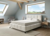Pat Rubik 160x200 cm Tapitat Catifea Crem Somiera Inclusa ( COD ML 2223-HLR-01)
