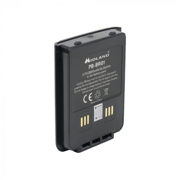 Aproape nou: Acumulator Midland PB-BR01 Li-Ion 2800mAh, pentru statii radio PMR Mid