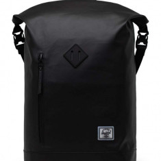 Herschel rucsac Roll Top Backpack culoarea negru, mare, neted