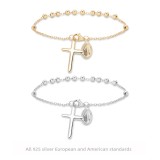 Cumpara ieftin Bratara Rozariu din Argint 925 Placata cu Aur - Faith Charm