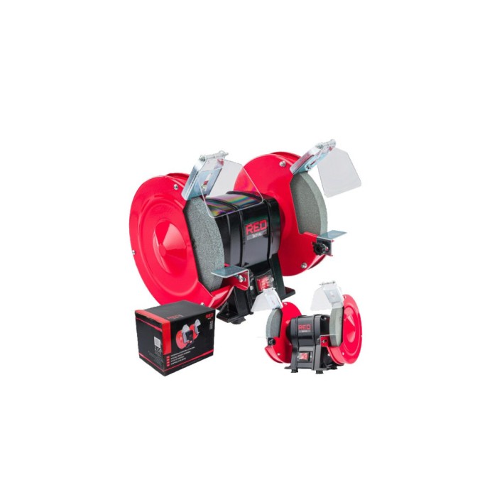 Polizor de banc cu 2 pietre, 200 mm, 1700W, 2950 rpm, Red Technic