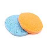 Set de 5 unități: Set 2 bureți curățare față, albastru-orange