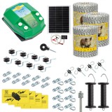 Pachet gard electric complet 3000&nbsp;m, 7,2&nbsp;Joule, cu sistem solar, pentru animale sălbatice
