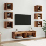 Cumpara ieftin Cabinet TV 8 buc. 60 x 30 x 30 cm Lemn Vechi Sticla