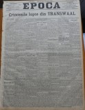 Ziarul Epoca, 13 Octombrie 1899; Razboiul anglo-bur din Transwaal, Africa de Sud