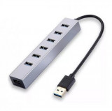 Adaptor Hub USB 3.0 Type-C Multi Splitter 7 in 1, Windows Macbook, Oem