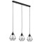 vidaXL Lustră, design diamant, negru, 3 becuri x E27