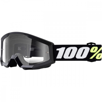 Ochelari copii ATV/cross 100% Strata Mini Grom Black, sticla clara Cod Produs: MX_NEW 26012467PE foto