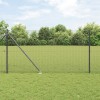 VidaXL Set de St&acirc;lpi de &Icirc;mprejmuire Set 2 Negru Oțel 10 x 1 m Durabil