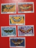 NICARAGUA, FLUTURI - 6 VALORI ȘTAMPILATE
