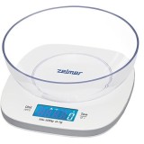 Cantar de bucatarie Zelmer ZKS1450, capacitate 5 kg, unitate de masurare de la 1 la 5 kg, precizie masurare 1 g, functie tara, cantarire apa, lapte, a