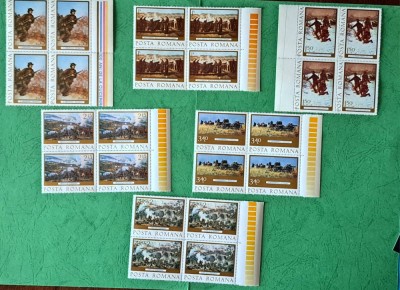 TIMBRE ROMANIA MNH LP 933/1977 Centenarul Independentei de Stat -Bloc de 4 foto