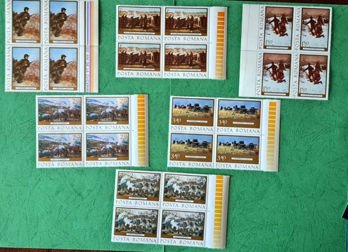 TIMBRE ROMANIA MNH LP 933/1977 Centenarul Independentei de Stat -Bloc de 4