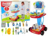 Set trusa doctor, tip carucior pentru copii, cu accesorii de jucarie, multicolor, LeanToys, 5929