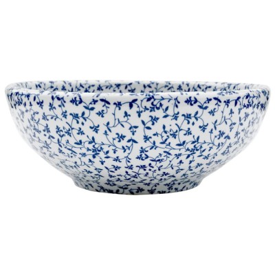 Lavoar de blat, alb si albastru, rotund, &amp;Phi;41x14 cm, ceramica foto