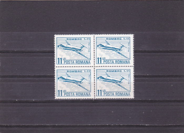 ROMANIA 1983 LP 1073 ROMBAC 1 - 11, in bloc de 4 timbre, MNH, Nestampilat