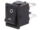 &Icirc;ntrerupător Rocker DPST 10A/250VAC, IP40, negru - Marquardt
