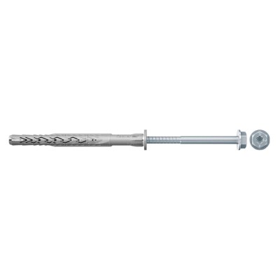 Diblu pentru materiale constructii, din nylon, 10 x 80 mm, Fischer SXR, cu surub de siguranta, hexagonal, Torx T40 foto