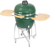Gratar ceramic Strend Pro Kamado Egg 23 verde, cu termometru