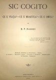 SIC COGITO PRIMA EDITIE 1892, Bogdan Petriceicu, Iulia Hasdeu, Princeps, Doar 200 exemplare, ezoterism, spiritism, misticism, ezoterism, bibliofilie