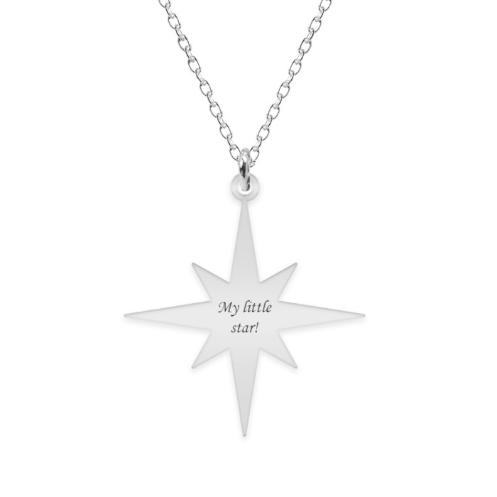 Colier cu steluta personalizata - argint 925