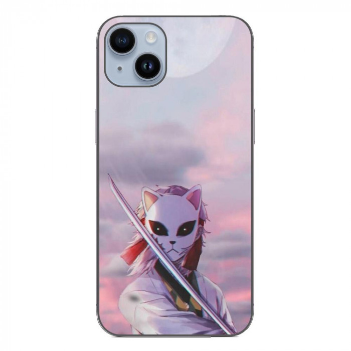 Husa compatibila cu Apple iPhone 15 Plus Silicon Gel Tpu Model Demon Slayer Sabito