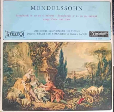 Disc vinil, LP. Symphonie Nr. 10 En Si Mineur. Symphonie Nr. 12 En Sol Mineur. Songe D&amp;#039;une Nuit D&amp;#039;ete-Mende-242245 foto