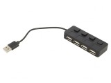 Hub USB 4 Porturi USB 2.0 cu &Icirc;ntrerupător