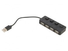 Hub USB 4 Porturi USB 2.0 cu &Icirc;ntrerupător