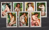 GUINEA ECUATORIALA 1973 - PICTURA RENOIR. NUDURI. SERIE STAMPILATA, EW10, Stampilat