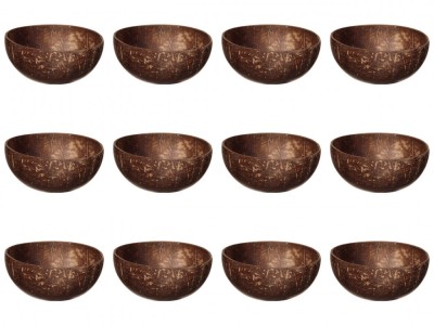 Set boluri, 12 piese, 14 ml, Fibre de cocos, Maro foto