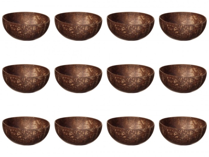 Set boluri, 12 piese, 14 ml, Fibre de cocos, Maro