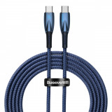 Cablu Baseus Glimmer Series Cu &icirc;ncărcare Rapidă USB-C 480Mb/s PD 100W 2m Albastru CADH000803
