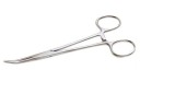 Pensa Curbata Foarfeca ZFISH Pean Curved Forceps, 10cm, Argintie