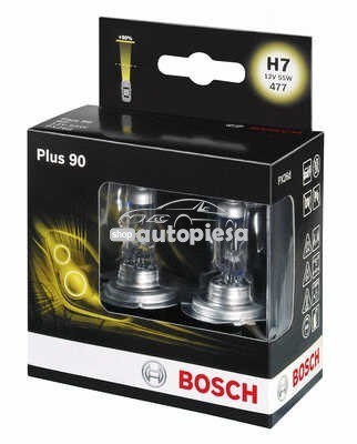 Set 2 becuri Bosch H7 Plus 90 12V 55W 1 987 301 075