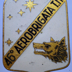 I.686 INSIGNA MILITARA ITALIA AVIATIE 46 AEROBRIGATA T.M. 31/23mm email