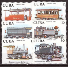 Cuba 1980 - Caile ferate, locomotive, serie neuzata foto