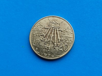 20 Lire 1979 San Marino-AUNC-RAR-in realitate arata bine! foto