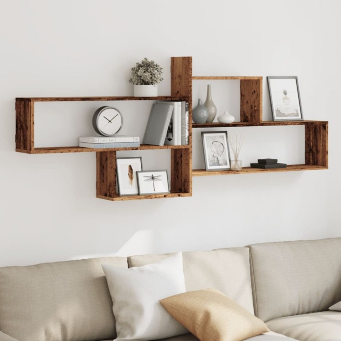 Gossi raft de perete, lemn vechi, 167,5x18x68 cm, lemn prelucrat