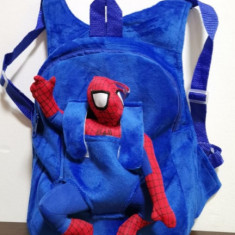 Ghiozdan plus pt copii cu mascota detasabila,Spiderman