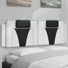 VidaXL Pernă pentru tăblie pat, alb și negru, 160cm, piele artificială