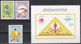 Libia 1992 - Jocurile Olimpice - Barcelona, Serie + Colita NDT, MNH