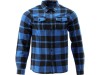 YATO Camasa in carouri din flanel, 100% bumbac, albastru-negru, marimea XL