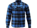 YATO Camasa in carouri din flanel, 100% bumbac, albastru-negru, marimea XL