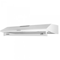 Hota Samus SM92A ECO+, 90 cm, 2 motoare, Putere absorbtie 380.8 m&sup3;/h, 3 viteze, Filtru metalic, Alb
