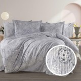 Lenjerie de pat creponata 100% bumbac (crep2) cu husa